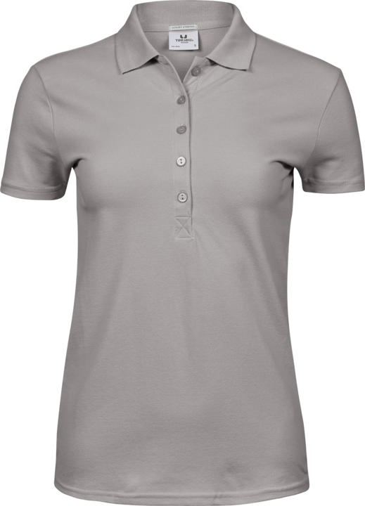 145 Luxury Stretch Polo Women Stone Arbetskläder Vården Arbetskläder Restaurang