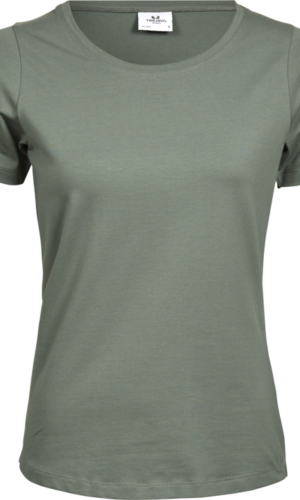 Teejays Womans Stretch Tee 450 leaf green Arbetskläder vården samt Arbetskläder restaurang