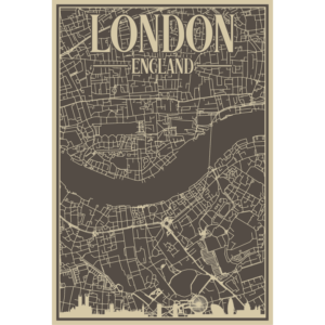 London street plakat 50 x 34 cm