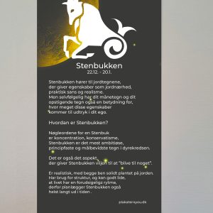 stenbuk stjernetegn plakat