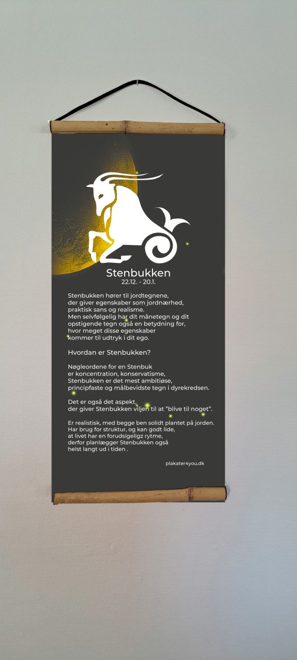 stenbuk stjernetegn plakat