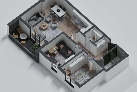 Banesa 05, 10, 15, 20, 25, 30, 35 - 89.22 m² - 3D Banesa 05, 10, 15, 20, 25, 30, 35 - 89.22 m² - 3D