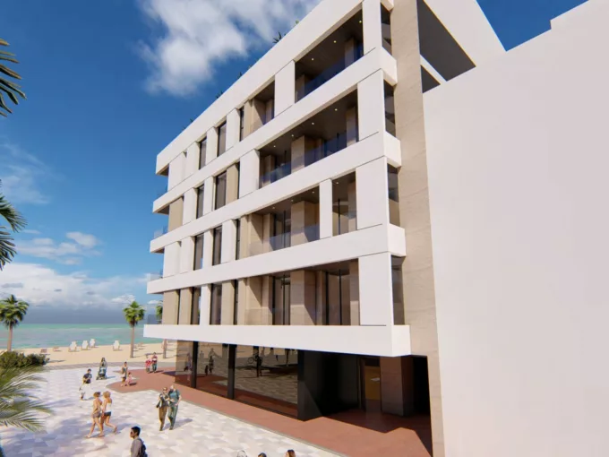New development of apartments on the FIRST LINE OF THE BEACH