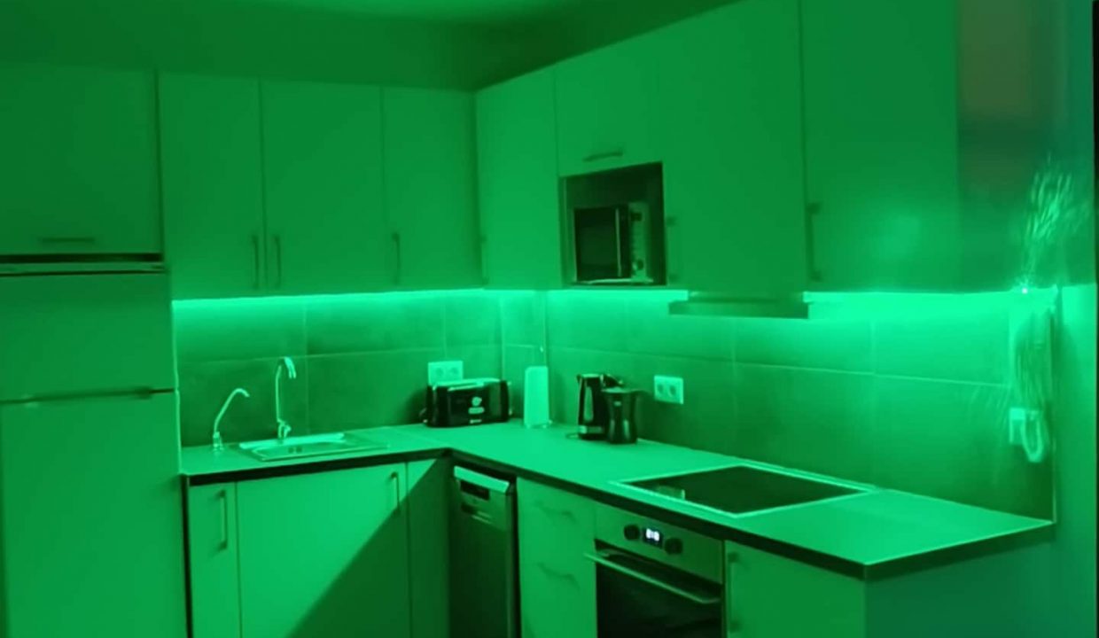 kitchen with led lights