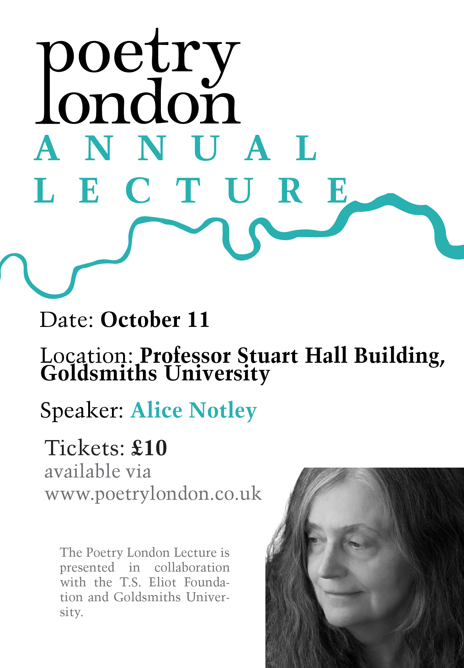 Poetry London Annual Lecture • The inaugural 2023 Lecture will be given by Alice Notley, one of America’s greatest living poets