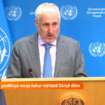 Stephane Dujarric: Di du rojên pêşiyê yên şer de zêdetirî 100 hezar kesan ji Tehranê derketine
