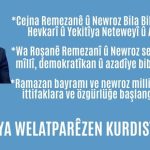 Daxuyaniya Serokê Giştî yê PWK Mustafa Ozçelîk jibo Cejna Remezanê û ya Newrozê