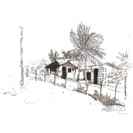Drawing of village