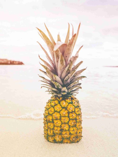 Ananas på Stranden Poster