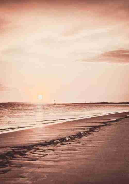 Strand Solnedgång i Karibien Poster