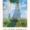 Claude Monet Kvinna med Paraply i Natur Poster