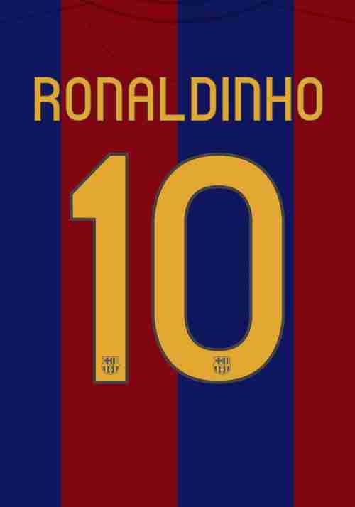 Ronaldinho Barcelona Fotbollströja Poster