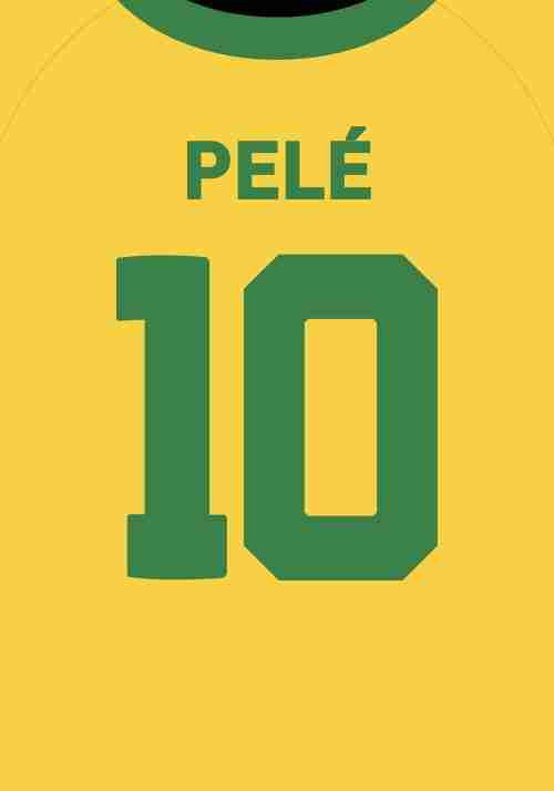 Pelé Fotbollströja Poster