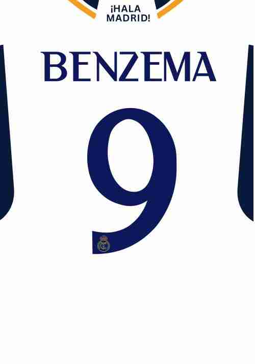 Karim Benzema Fotbollströja Poster