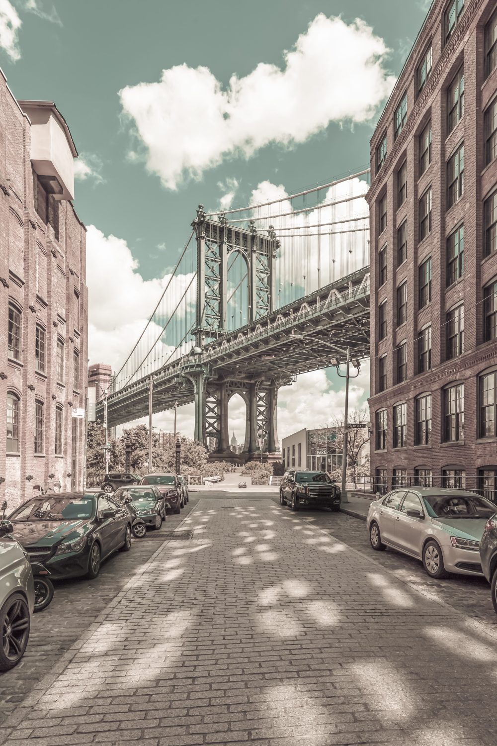 Manhattan Bridge Vintage Poster