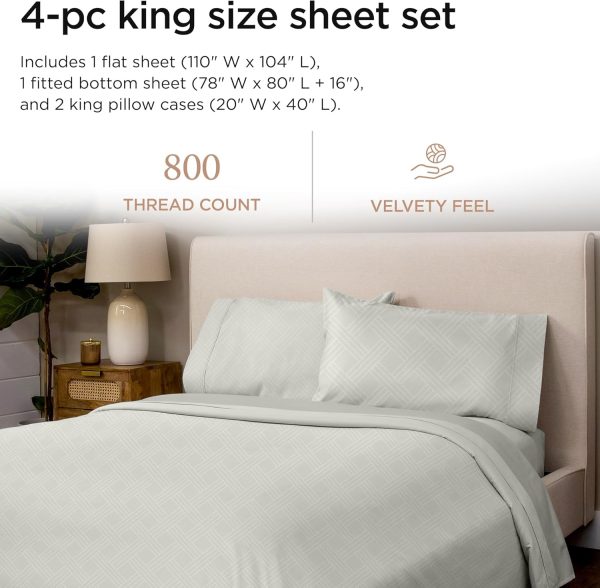 Threadmill Luxury 800 Thread Count 100% Cotton Sheets - Image 51