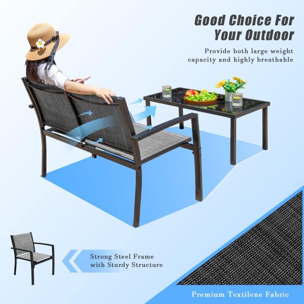 Devoko 4 Pieces Patio Furniture Set Outdoor Garden Patio - Image 19