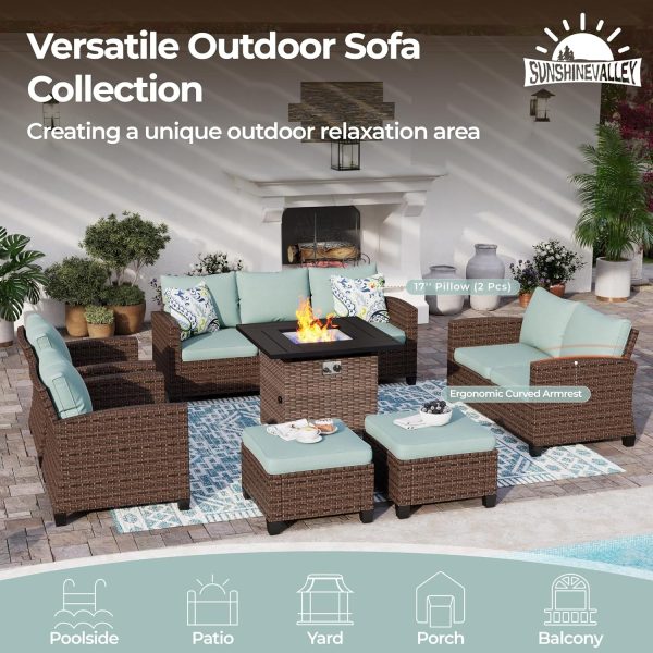 SUNSHINE VALLEY Patio Conversation Set Outdoor Furniture - Image 11