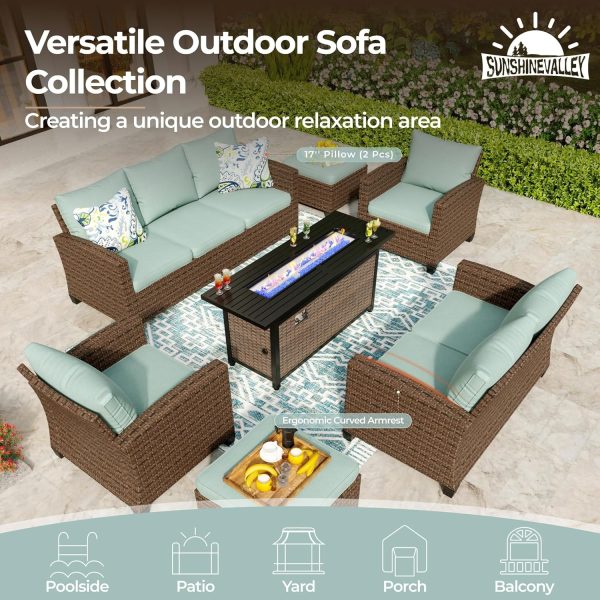 SUNSHINE VALLEY Patio Conversation Set Outdoor Furniture - Image 19