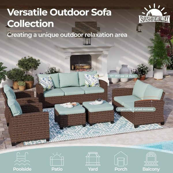 SUNSHINE VALLEY Patio Conversation Set Outdoor Furniture - Image 23