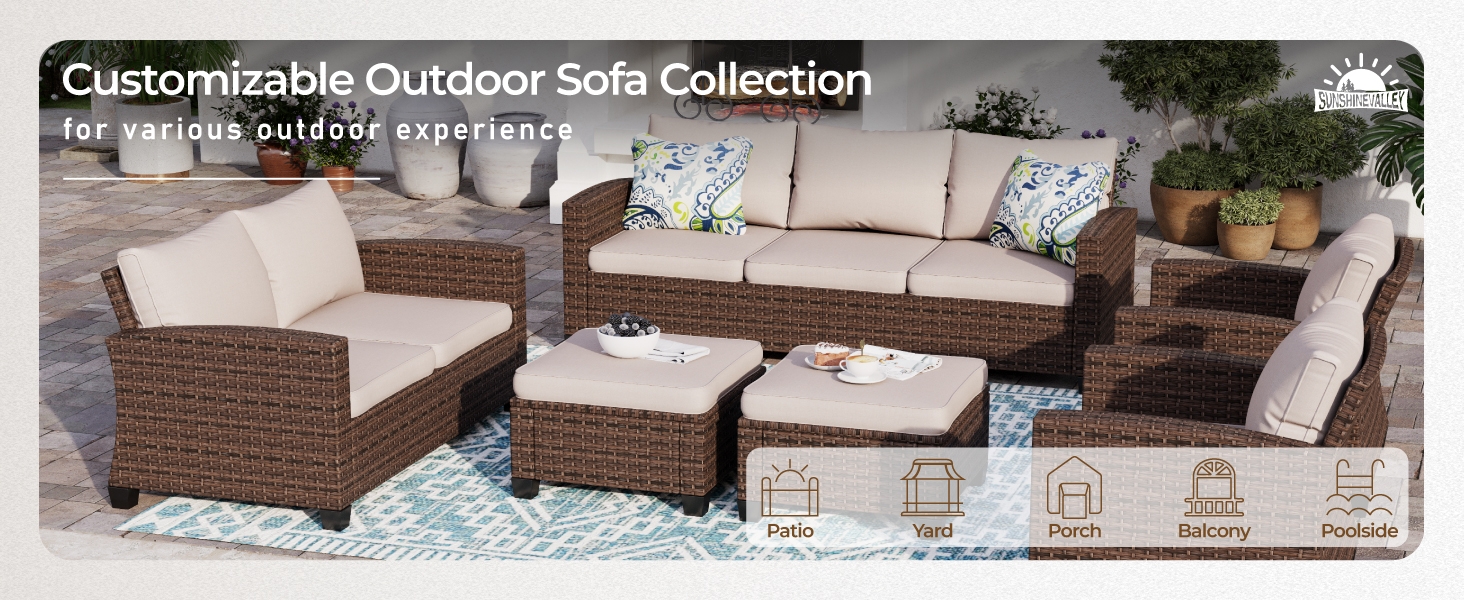 Customizable Outdoor Sofa Collection