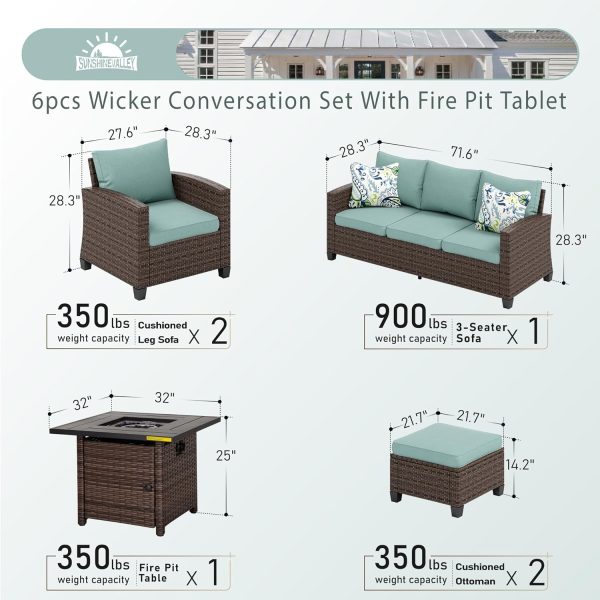 SUNSHINE VALLEY Patio Conversation Set Outdoor Furniture - Image 55