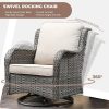 Patio Outdoor Sectional Furniture Sofa Set with Fire Pit Table - Image 76