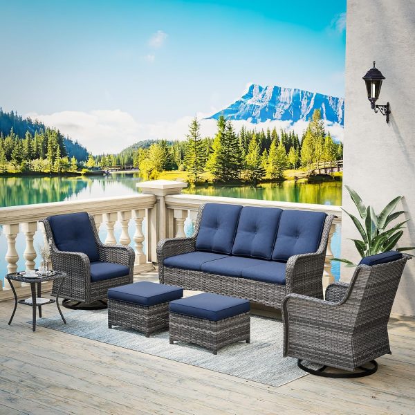 Joyside Wicker Patio Furniture Set 6 Piece Set - Image 6