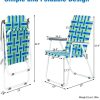 VINGLI Patio Lawn Webbed Folding Chairs Set of 2 - Image 5