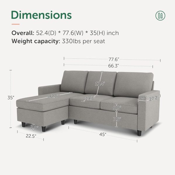 HONBAY Convertible Sectional Sofa - Image 2