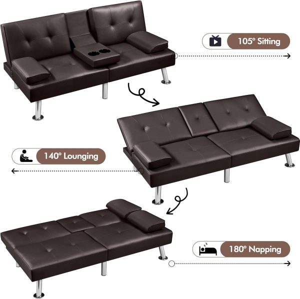 Yaheetech Convertible Sofa Adjustable Couch - Image 5