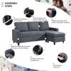 Shintenchi 79 Inch Convertible Sectional Sofa Couch - Image 7