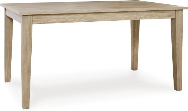 Signature Design by Ashley Gleanville Contemporary Dining Table, Light Brown