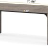 Tribesigns 71" Large Dining Table for 6 to 8 People, Rustic Farmhouse Style Dinner Table, Rectangular Dining Table for Kitchen - Image 2