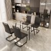 Glass Dining Table Set for 4, Modern Glass Kitchen Table Set,5 Piece Dining Table Set with 1 Tempered Glass Table - Image 4