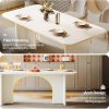 Tribesigns Modern Dining Table for 4-6 People, 62.99" Large Rectangle Kitchen Table with Arch Design Legs - Image 6