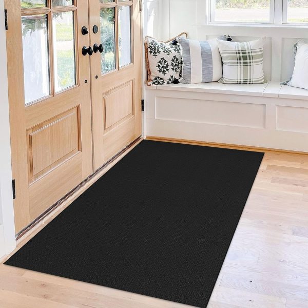 KOZYFLY Boho Rugs for Entryway 2x3 ft Small Area Rugs Washable Rugs Rubber Backed Front Door Rug Natural Cotton