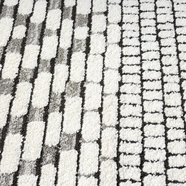 Abani Nomad Cream & Grey Area Rug 6' x 9' for Living Room, Bedroom - Zig Zag Pattern - Durable & Easy to Clean - Image 7