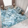 Washable Area Rug 5x7 - Artistic Style Modern Rug for Living Room Bedroom Dining Room, Soft Low Pile Machine Washable Carpet, Non Slip Non Shedding Area Rug - Grey/White, 5'x7'