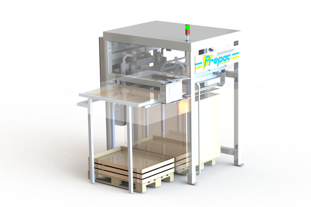 Rendering of 6K Tray Erector Machine