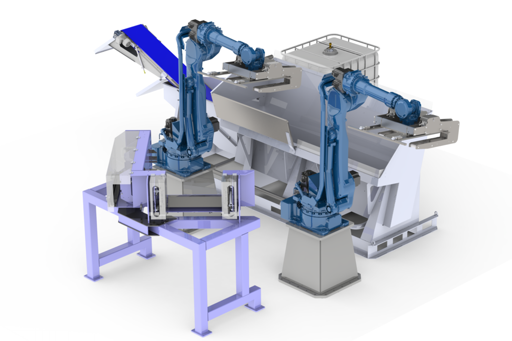 Rendering of Pallet Dismantling Machine