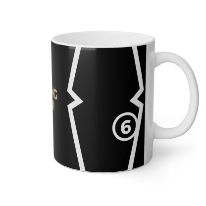 Side view of 'Be Seeing You!' Mug inspired by The Prisoner TV Series.
