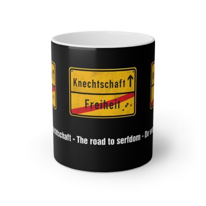 Symbolic 'Der Weg zur Knechtschaft' Mug inspired by Friedrich Hayek's 'The Road to Serfdom.'