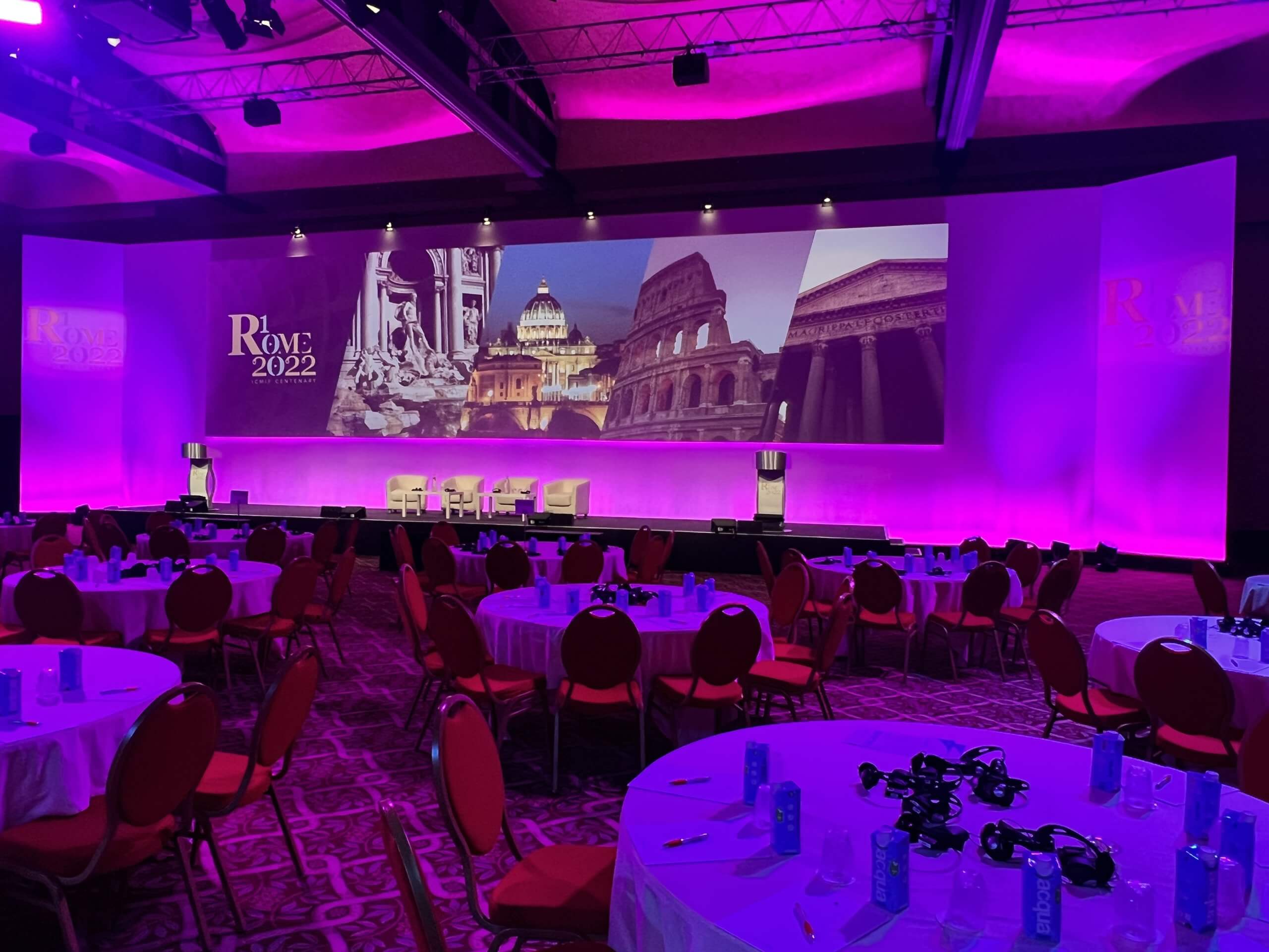 Protec provide AV support and staging for ICMIF conference rome 2022