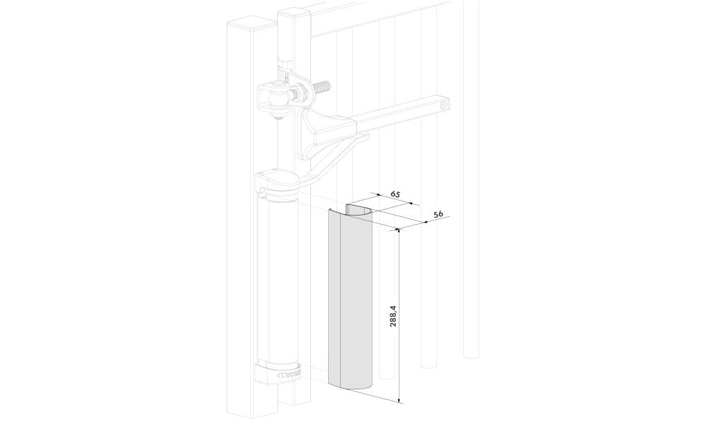 Locinox Ubelagt aluminiumsskal til LION-portlukker - Billede 2