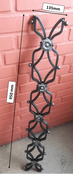 SORT DEKORERET SMEDEJERNSBALUSTER PS13-46