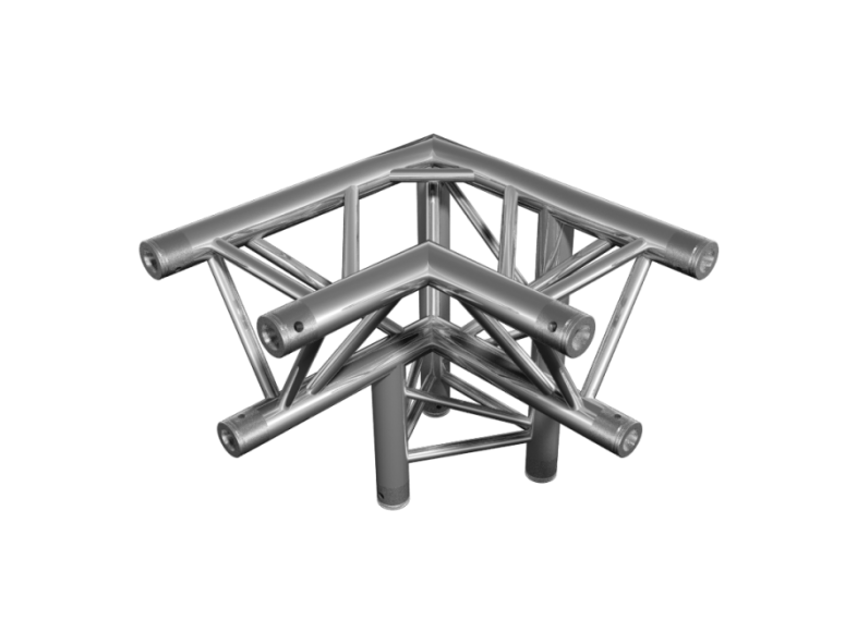 TAF truss triangle HT33, 3-way 90° corner, apex down right