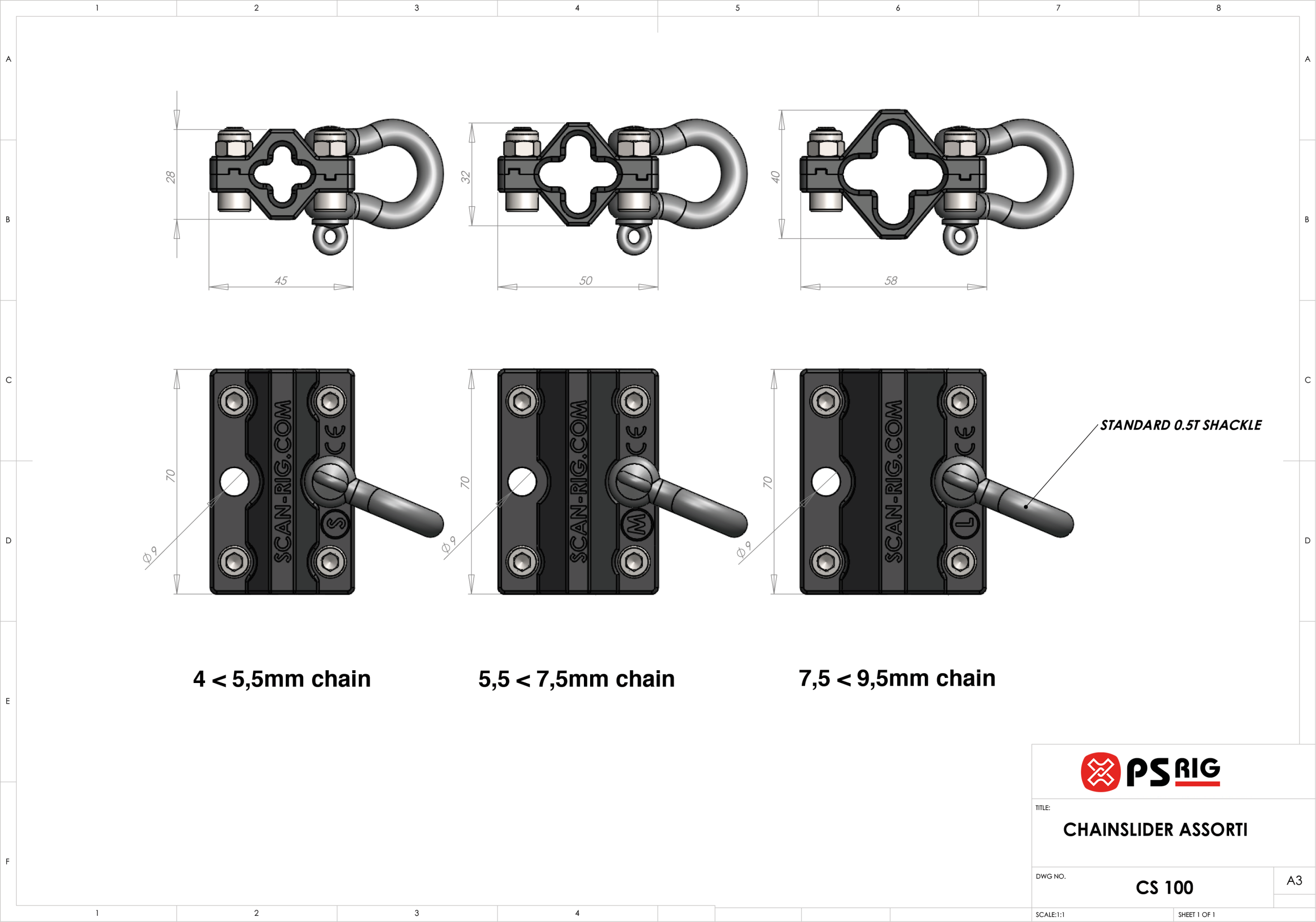 Chainslider M, for 5.5-7.0mm chain - Image 8