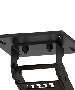 Upper end cable guide fixing for concrete or wood ceiling