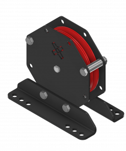 Pulley 2-way 300kg, complete with brackets (Ø125/150mm)